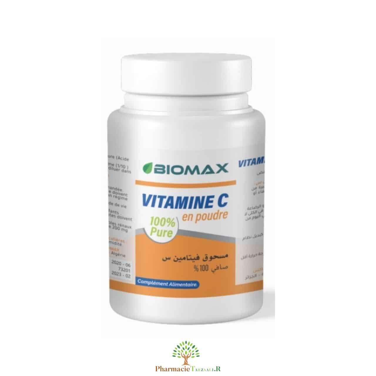 xr:d:DAFOTmR_4OY:588,j:39927091324,t:22110322 BIOMAX VITAMINE C POUDRE 70G – Image 1