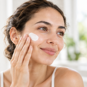 Dermo & Beauté — application d’un soin du visage