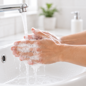 Hygiène — lavage des mains au savon